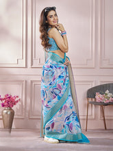 India Silk Blue Fancy Fabric offers a luxurious blend of texture and color, perfect for adding elegance